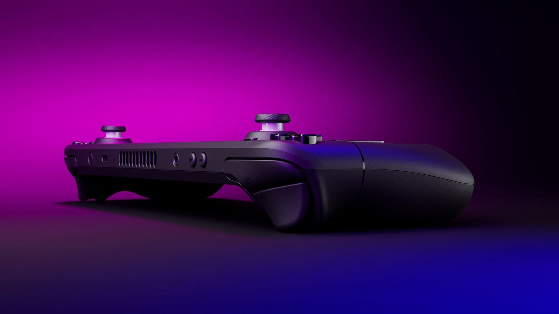 Steam Deck handheld shown on its Steam store page