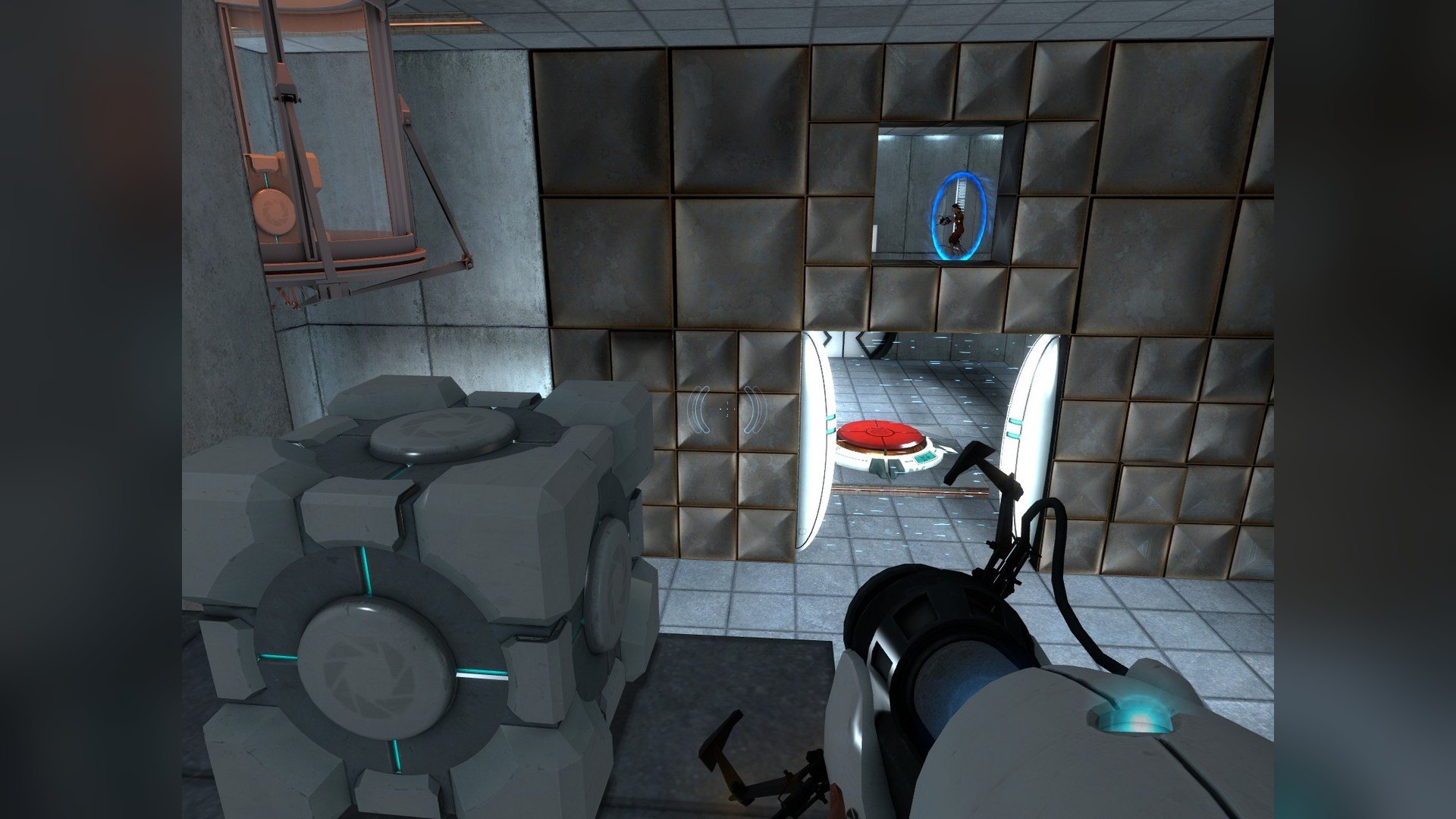 Portal screenshot showing a test chamber with portals