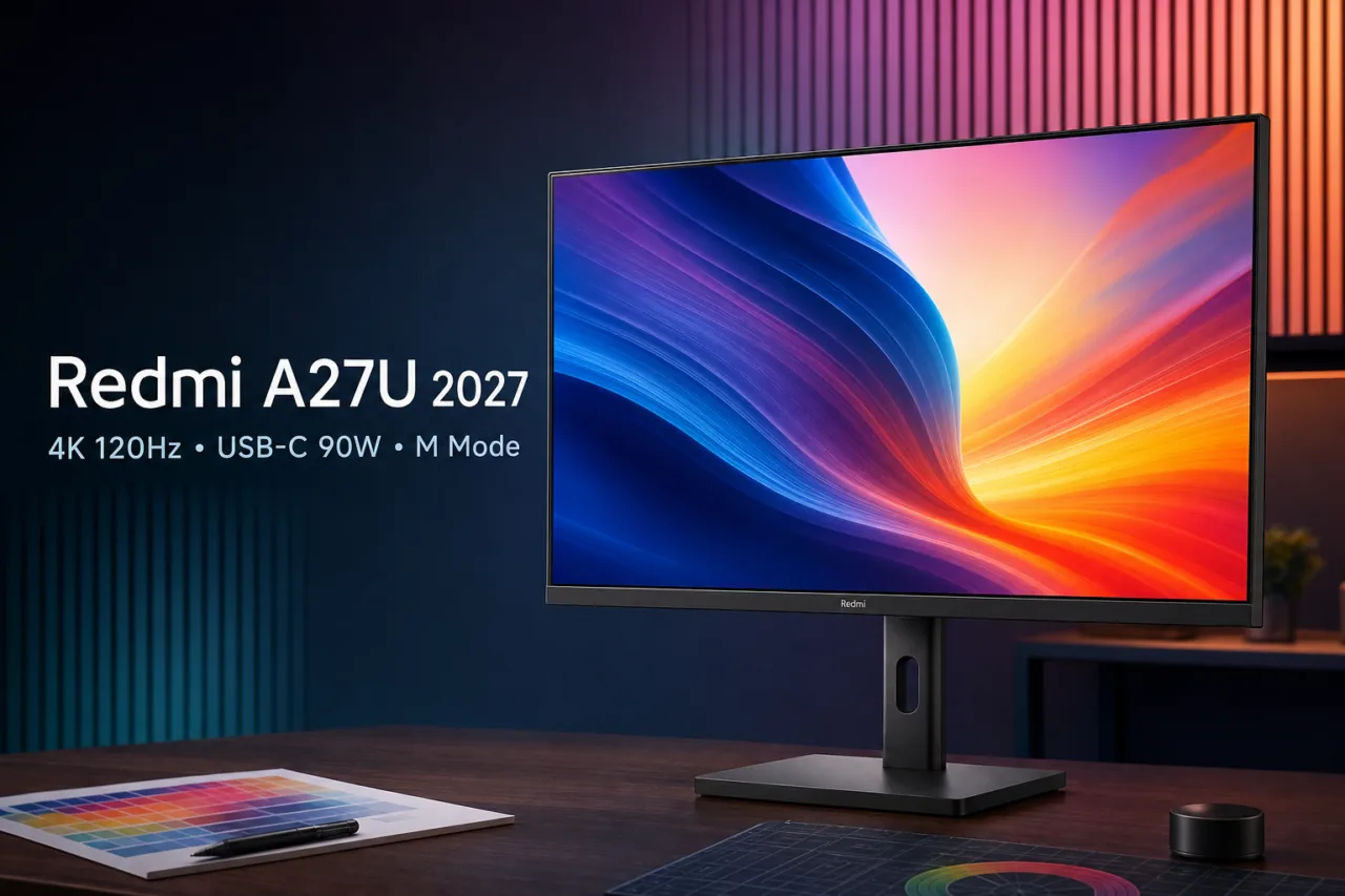 Xiaomi REDMI A27U Combines 4K 120Hz and 1080p 240Hz Modes for $253