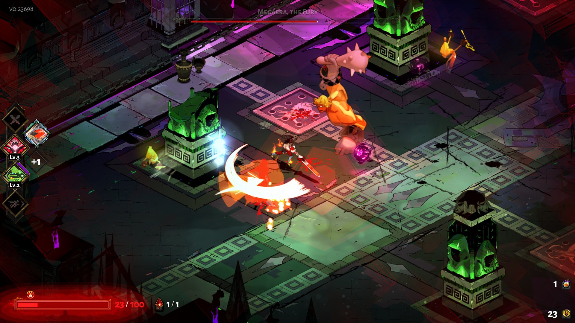 Isometric combat scene from Hades
