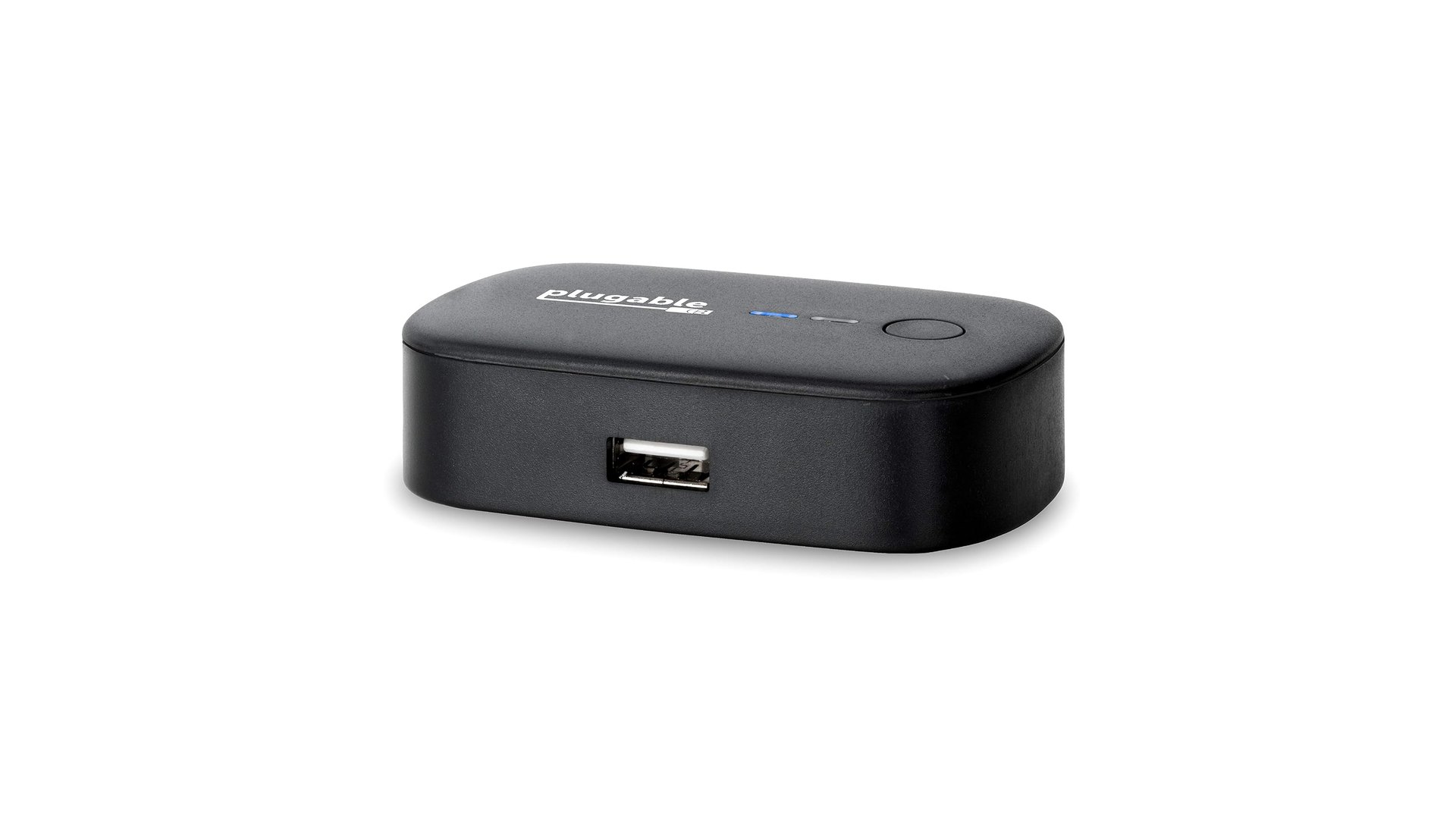 Plugable USB 2.0 Sharing Switch with its USB-A port and button