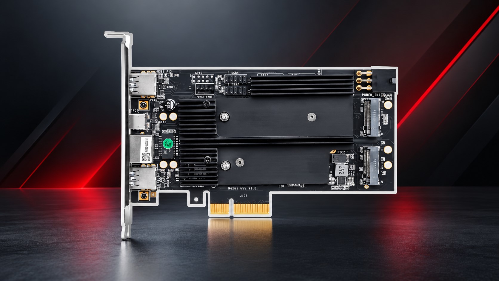 JGINYUE Launches $58 B650 PCIe Expansion Card With Four M.2 Slots and 10 Gbps USB C
