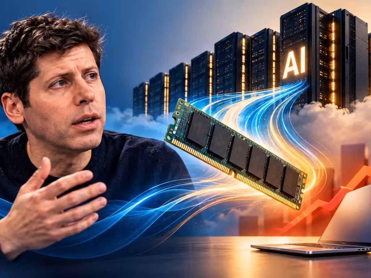 OpenAI CEO Sam Altman Calls Unused PC RAM Inefficient as AI Demand Drives Memory Shortages