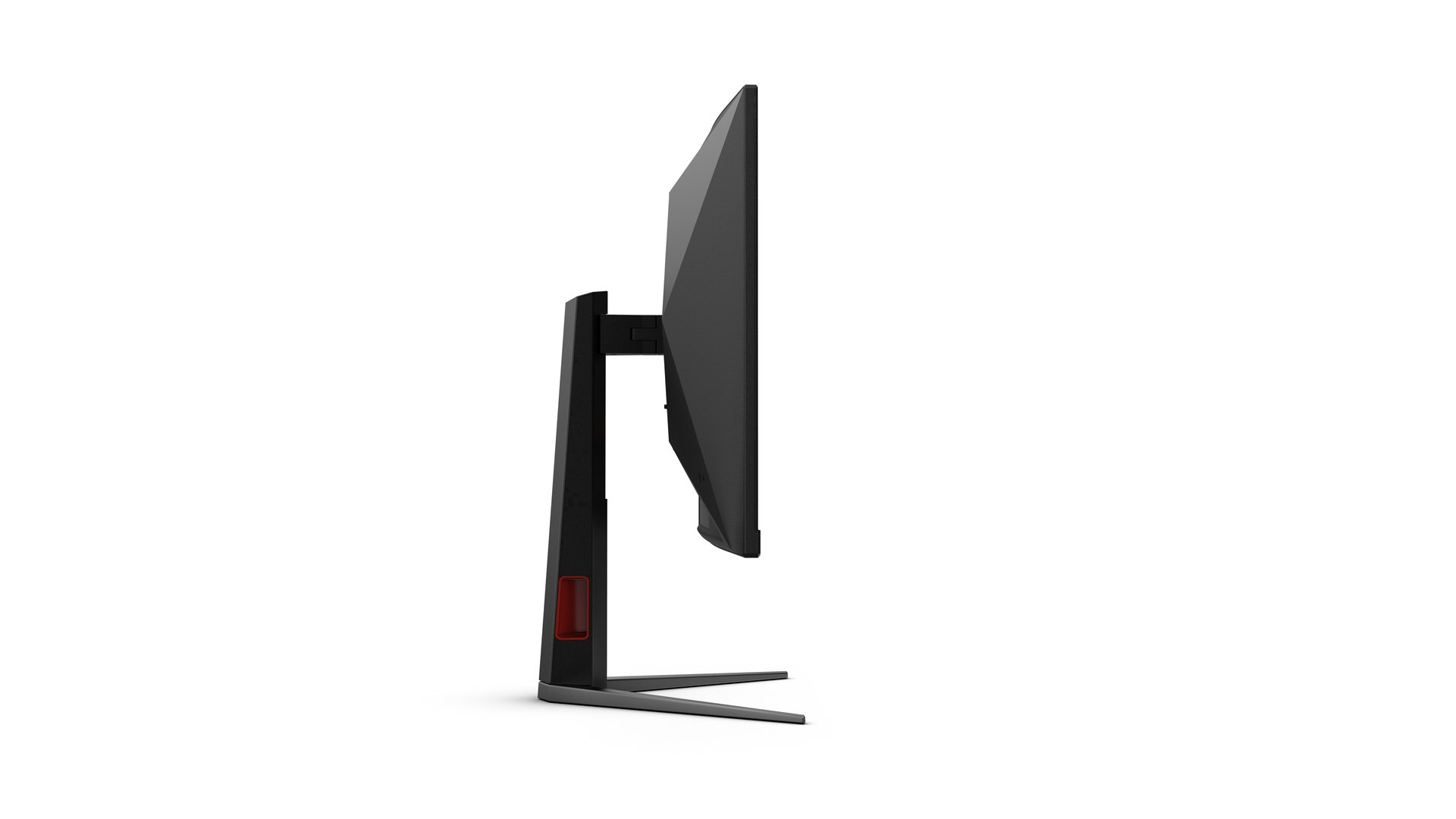 Side profile of the AOC C27G4ZH showing its stand column and base
