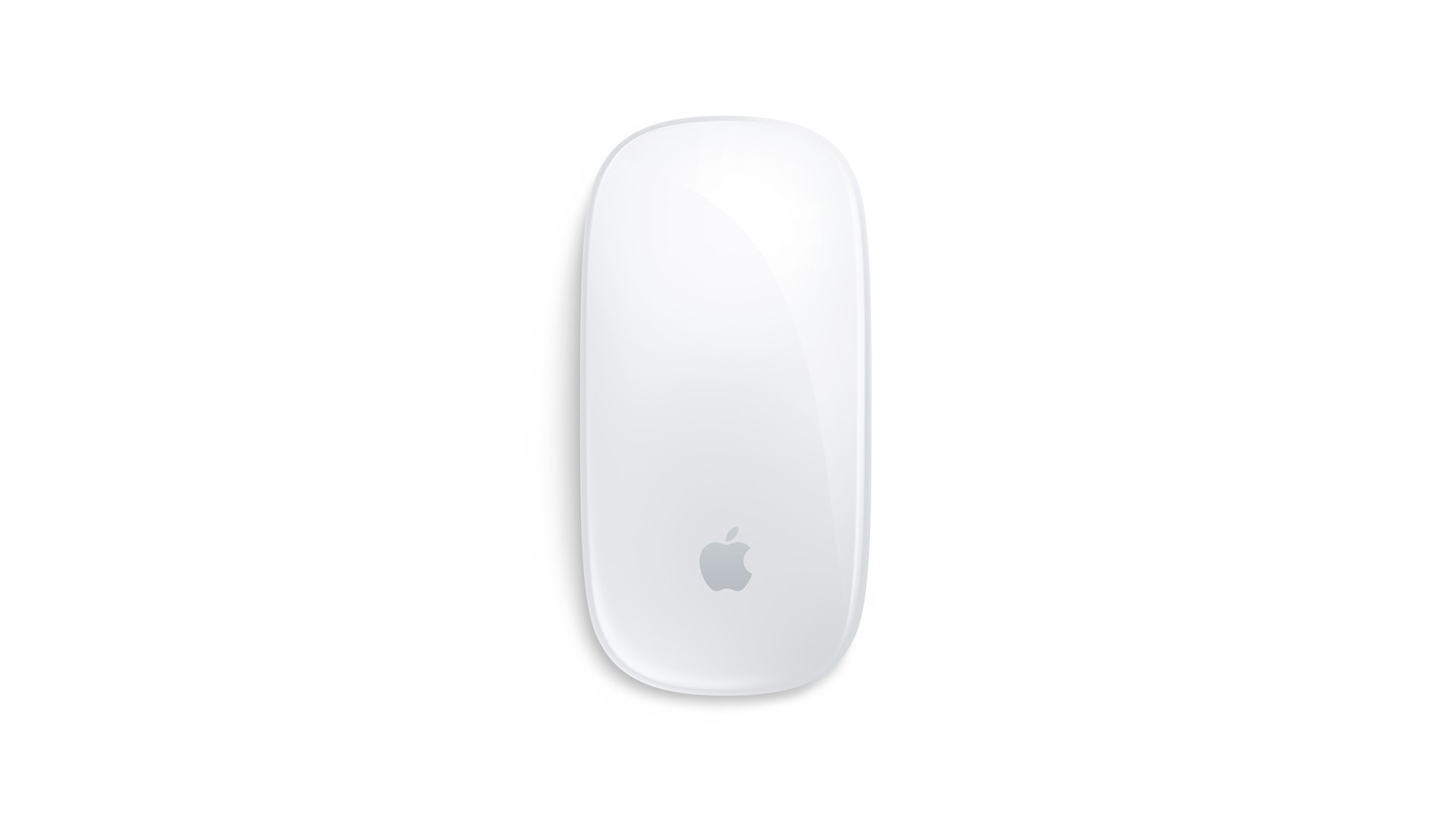 White Apple Magic Mouse seen from above on a white background