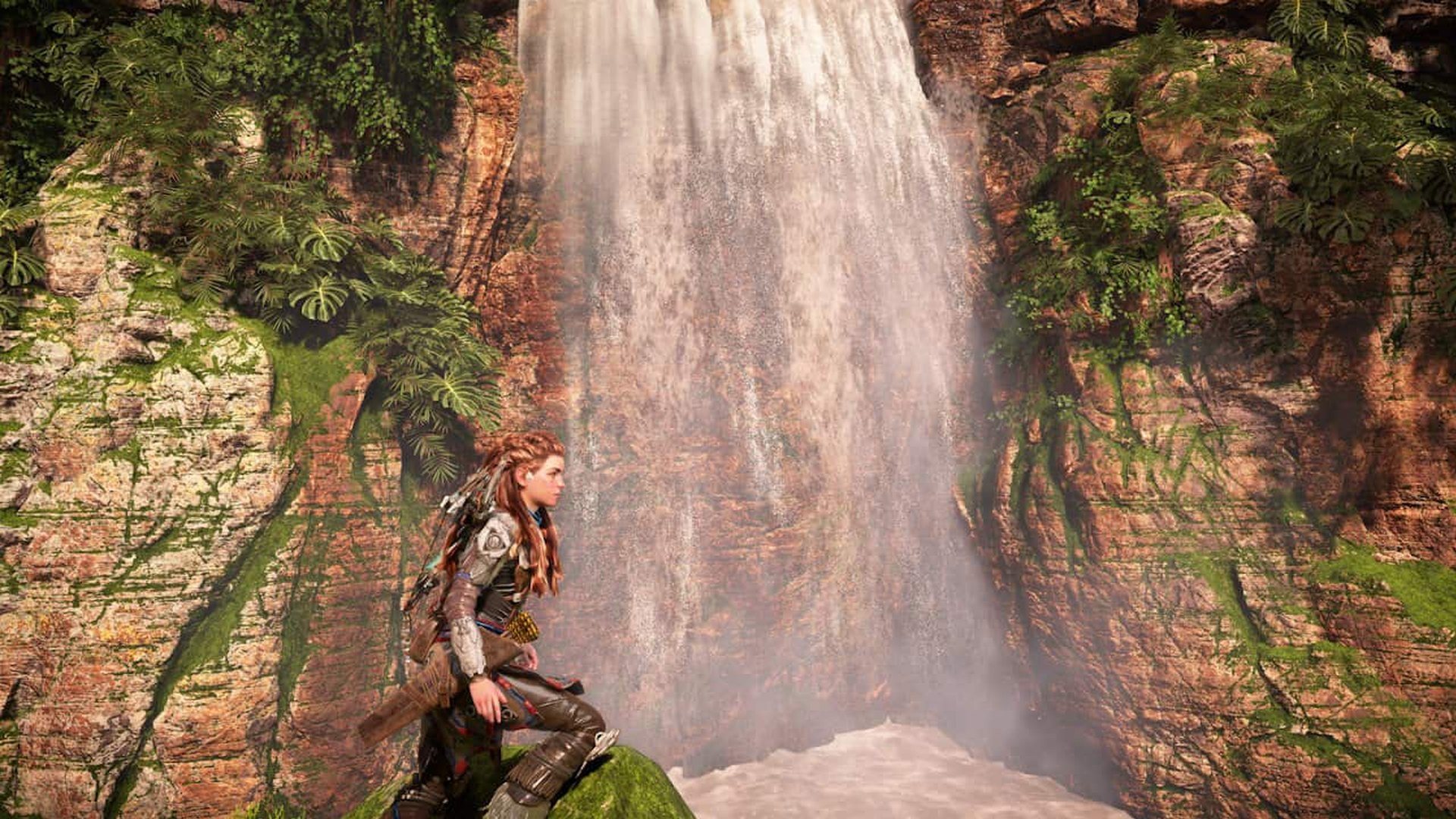 Waterfall scene used by AMD to show FSR upscaling