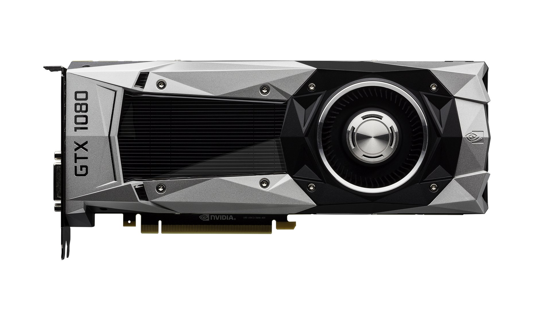 Nvidia GeForce GTX 1080 Founders Edition graphics card, front view