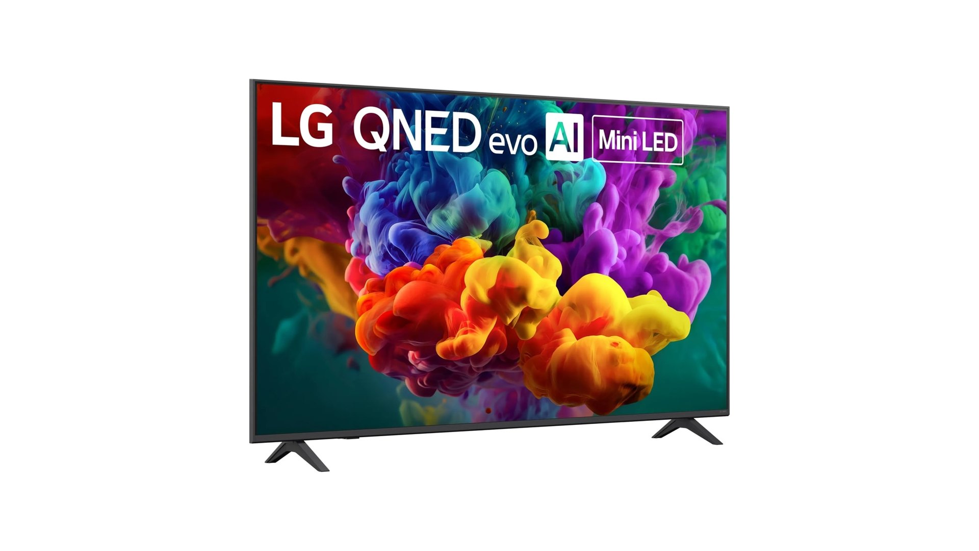 LG QNED84B mini-LED TV on two feet