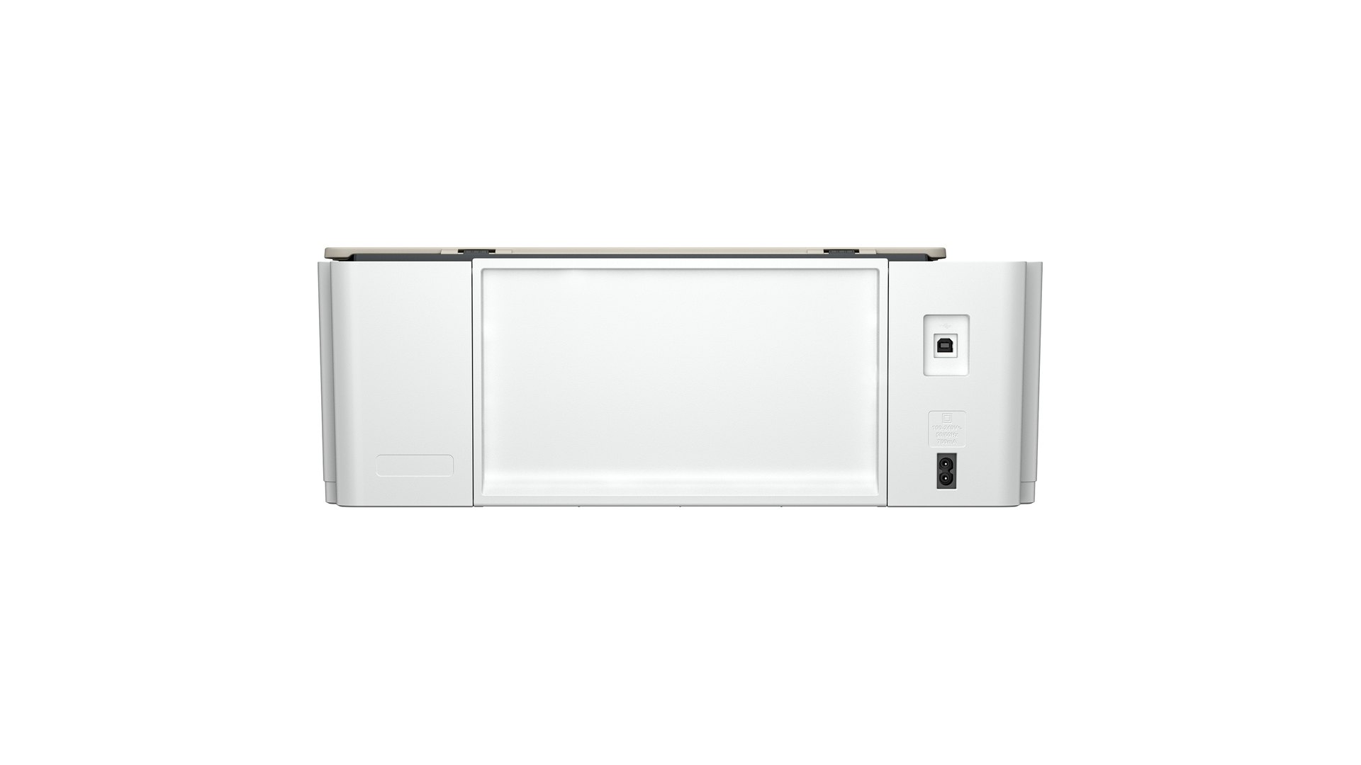 Rear view of the HP Smart Tank 5003 showing its USB and power ports