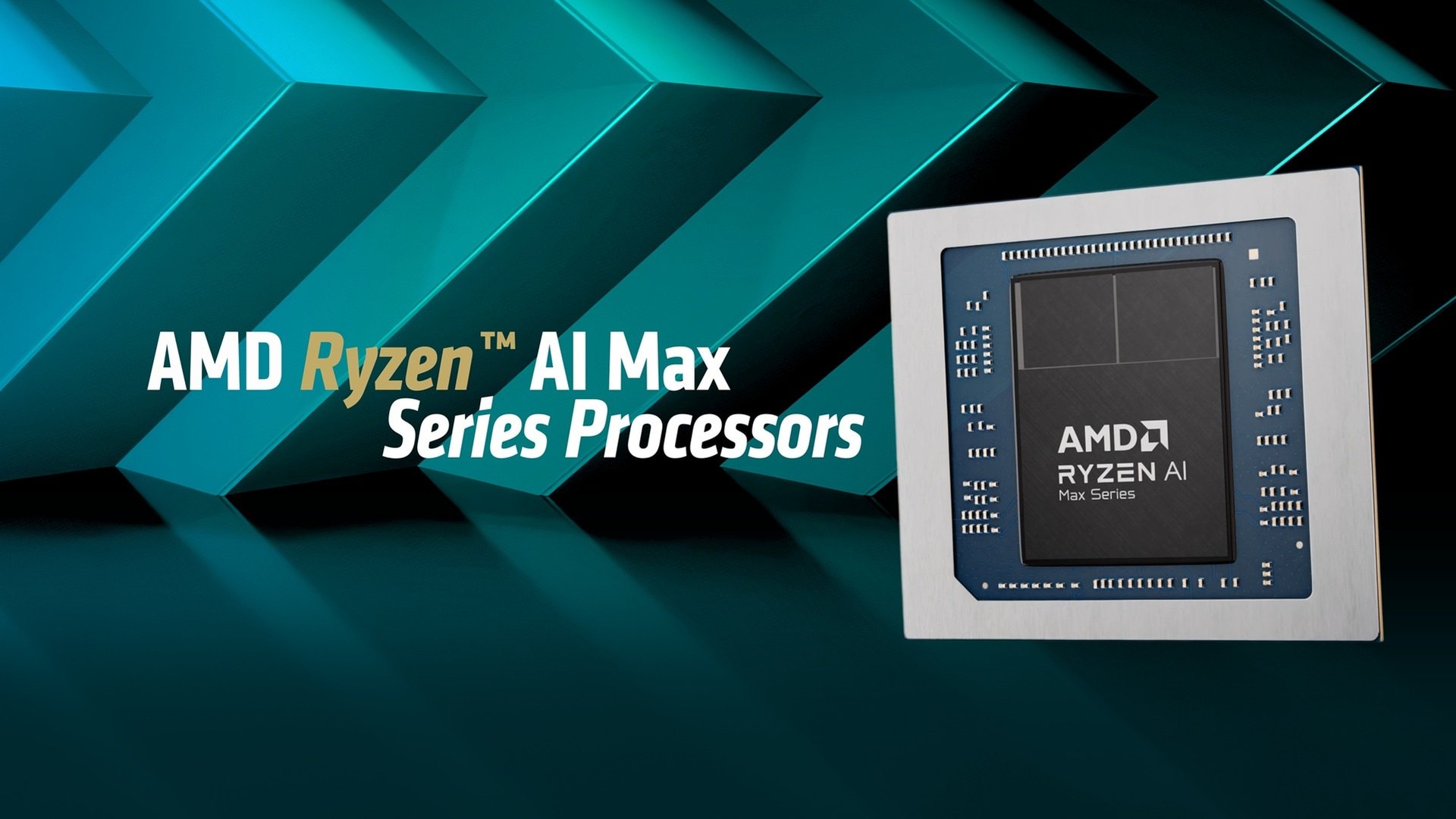 AMD slide showing a Ryzen AI Max Series processor package