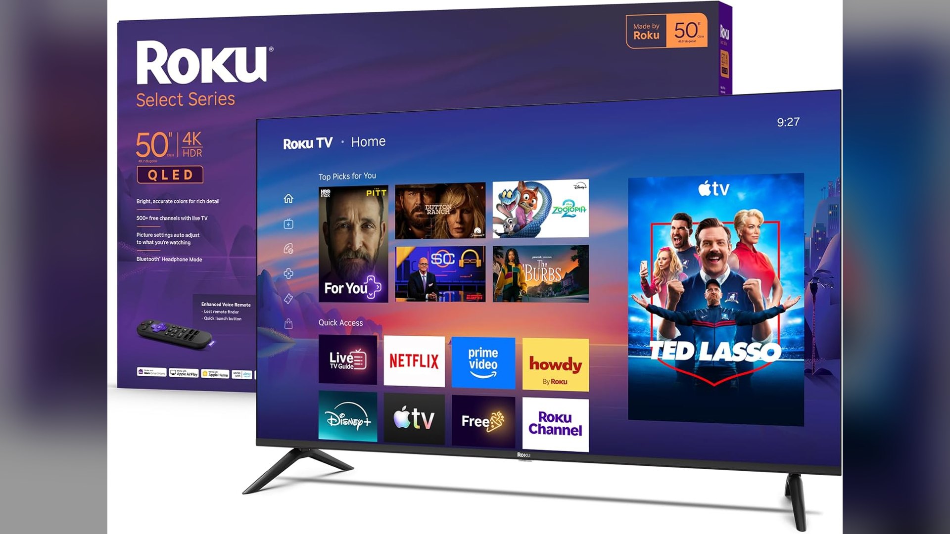 Roku 50-Inch Select Series QLED TV Drops to $199.99, but Best Buy Matches It