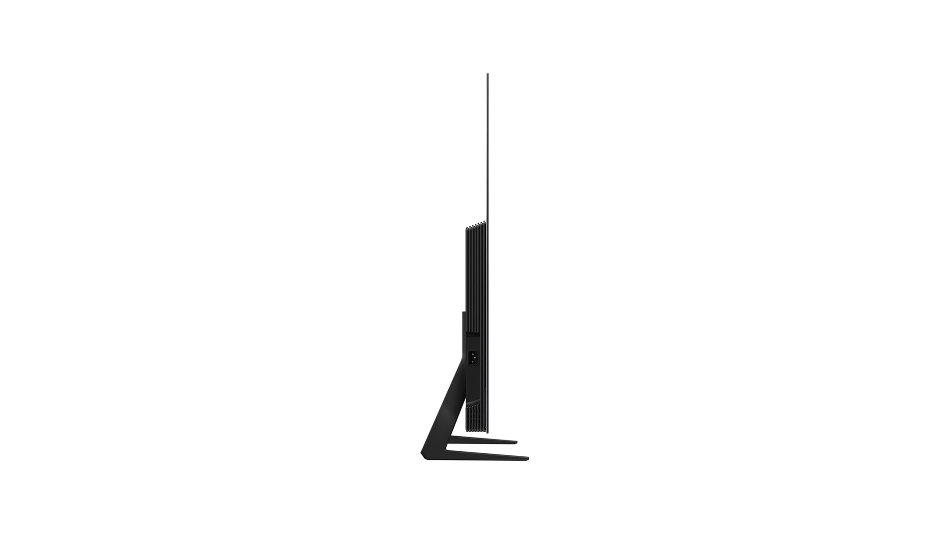 Side view of the 48-inch Samsung S85H OLED showing the panel depth