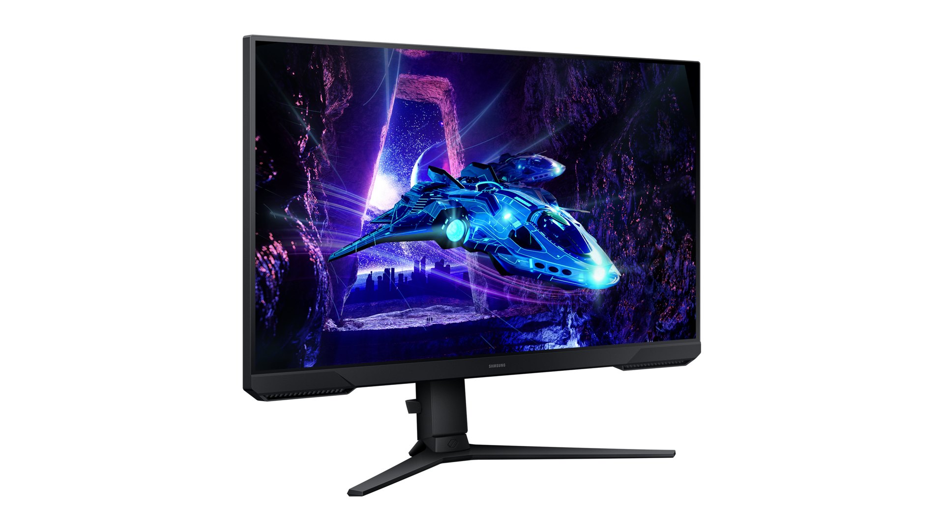 Samsung Odyssey G3 G30D monitor shown at a three-quarter angle on its stand