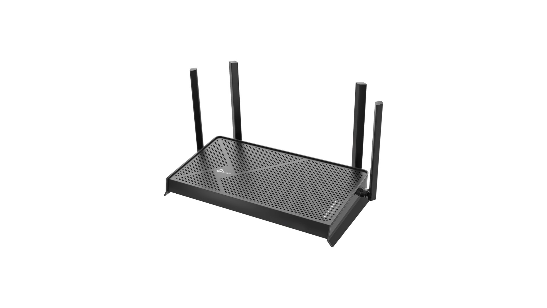 Angled view of the TP-Link Archer BE230 router