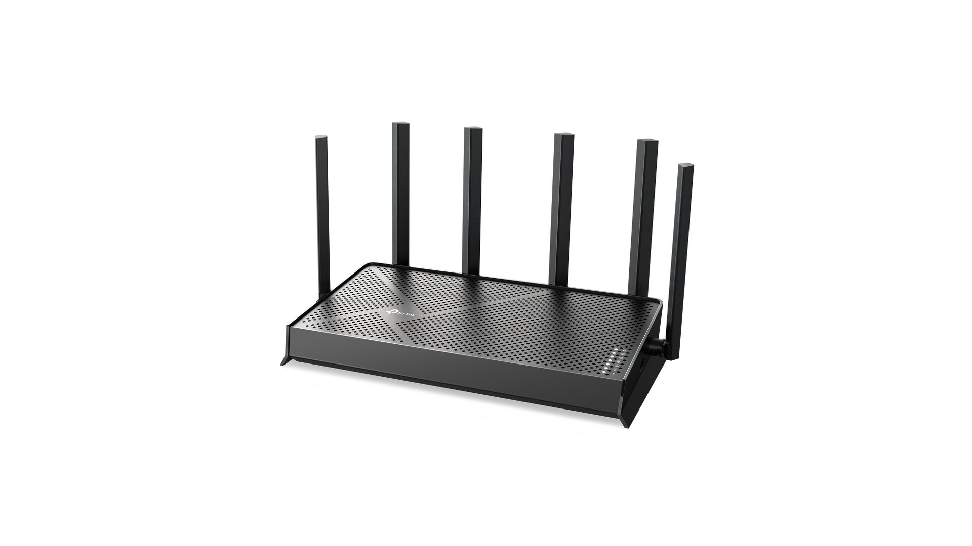 Angled view of the TP-Link Archer BE670 router