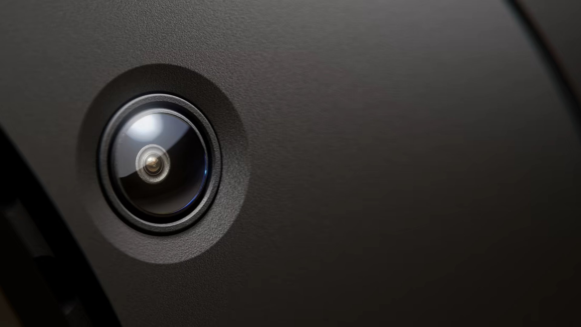 Close-up of an outward-facing tracking camera on the Steam Frame headset