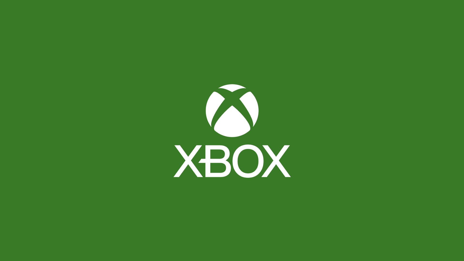 Xbox logo in white on a green background